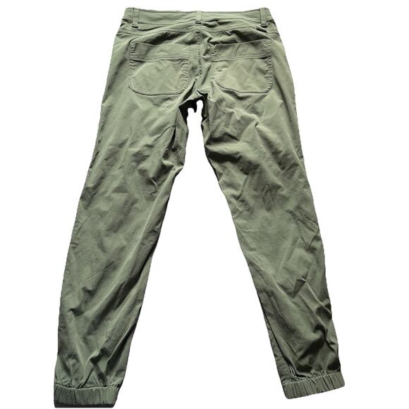 Prana Revenna Jogger Pants Green Ripstop Stretch Drawstring Gorpcore size 2 - Picture 2 of 9